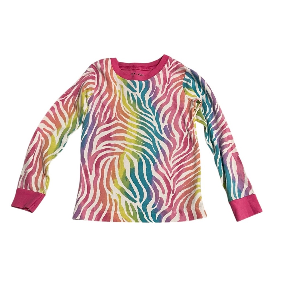 🎁FREE Hatley Colorful Zebra Print Kids PJ top 5T